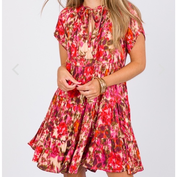 Olivaceous Tiered Babydoll Sun Dress - Picture 4 of 11